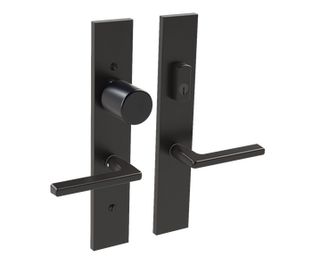 G-U ROMA HANDLE WITH 55 MM PLATE, Handle Sets for Tedee smart lock, Zamac - Black